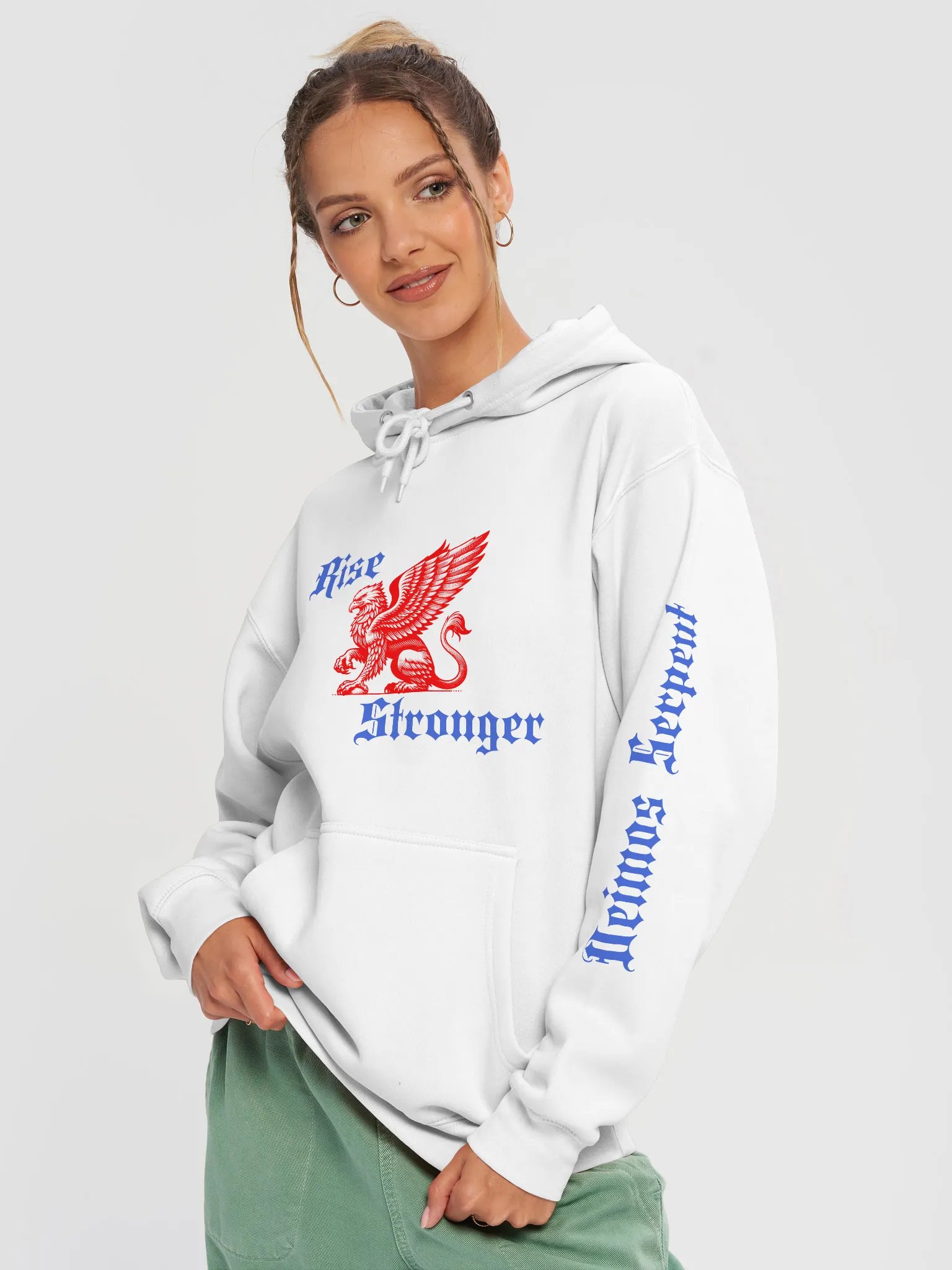 Rise Stronger Minimal Pull Over Hoodie product image (2)
