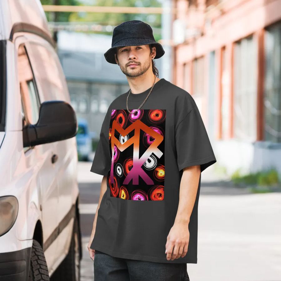 ToRk Rune Oversized Faded T-Shirt (Lesbian Tones) product image (6)
