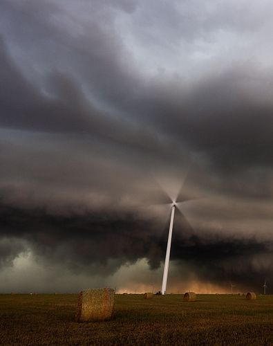 A tornado-warned supercell moves towards Gruver, Texas, back on June 6th. If you look at it long enough, you’ll see an “Allig...