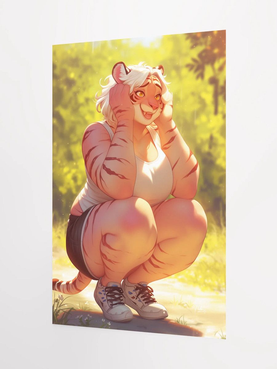 Tiger Girl Playful Squat Poster product image (3)