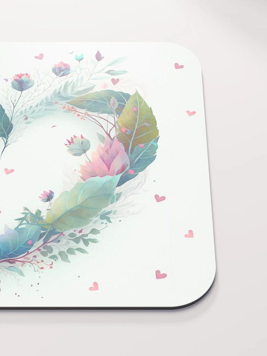 Valentines Flower and Greenery Heart Mousepad product image (5)