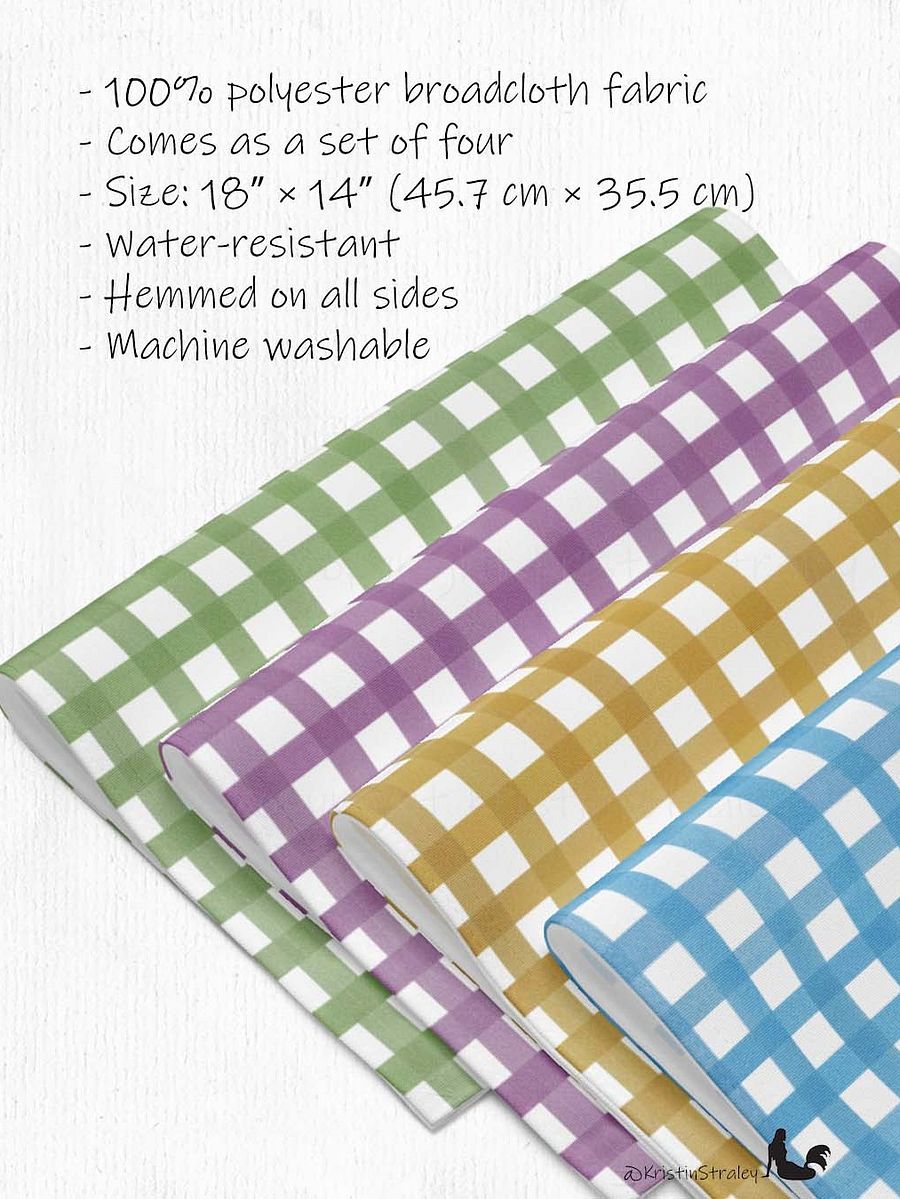 Gingham Colors Set Placemat Set of 4 product image (2)