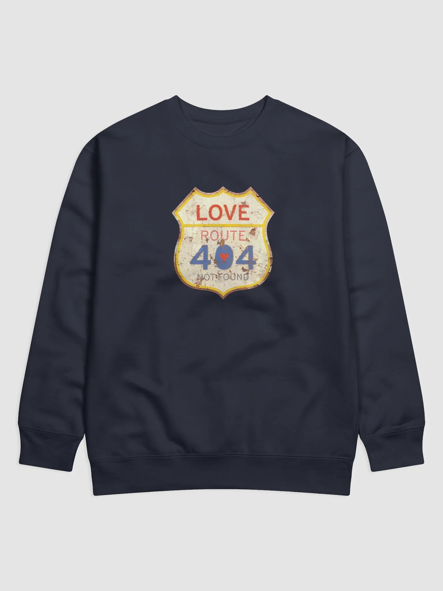 Vintage Love Route 404 Premium Sweatshirt (Front Side), Unisex Sweatshirt, Cozy Daily Casual Wear product image (11)