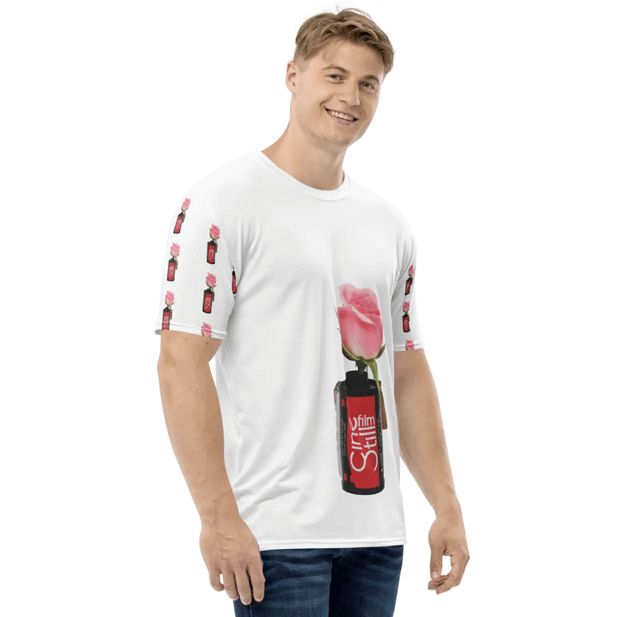 Cinestill Rose T-Shirt (Sleeve Print) product image (3)