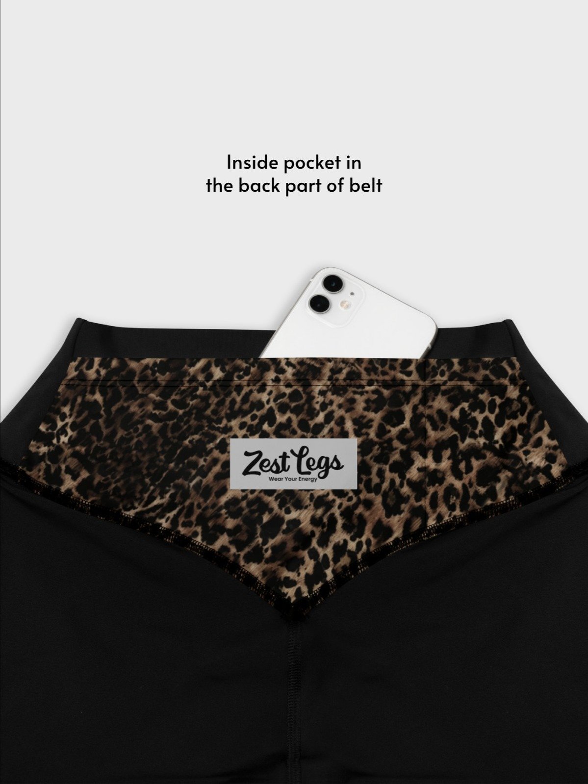 High-Intensity Workout Leggings "Chic Dark Brown Leopard" Printed product image (7)