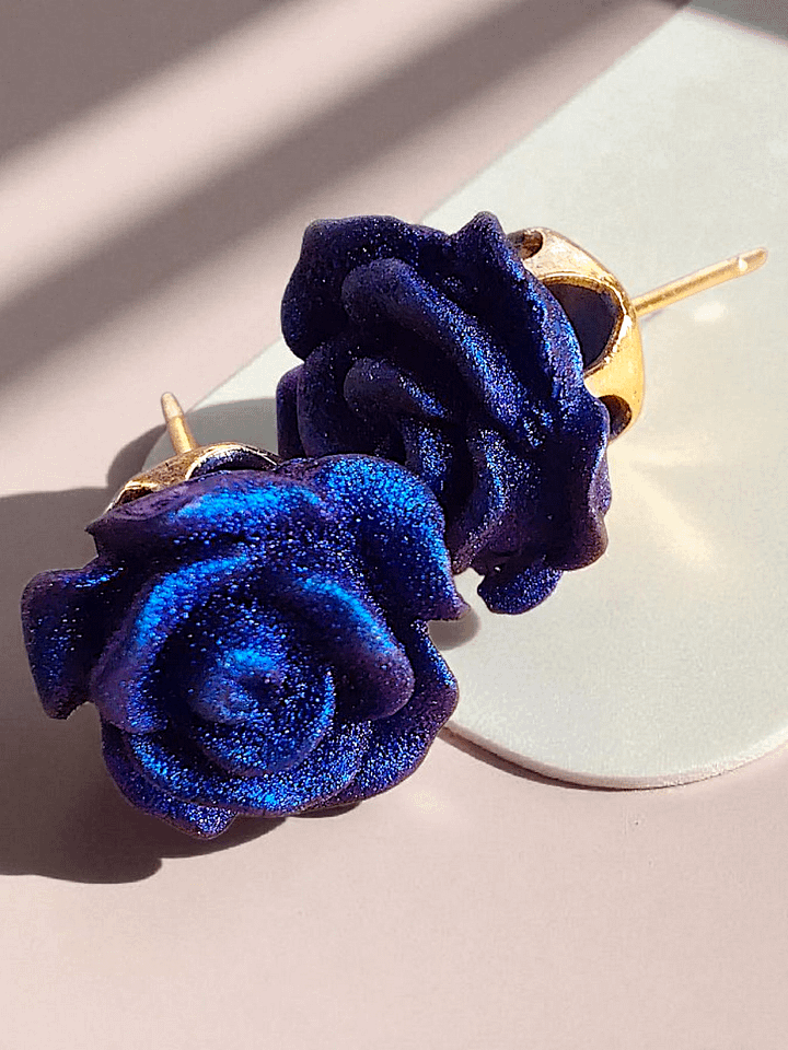 Rose Studz Earrings (Indigo) product image (1)
