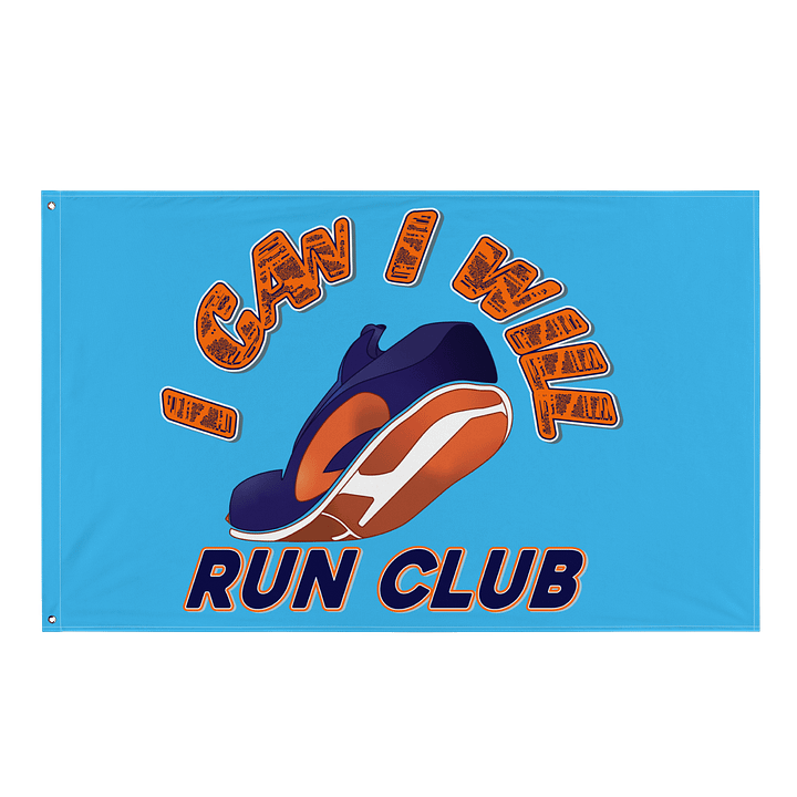 I Can I Will Run Club flag product image (1)