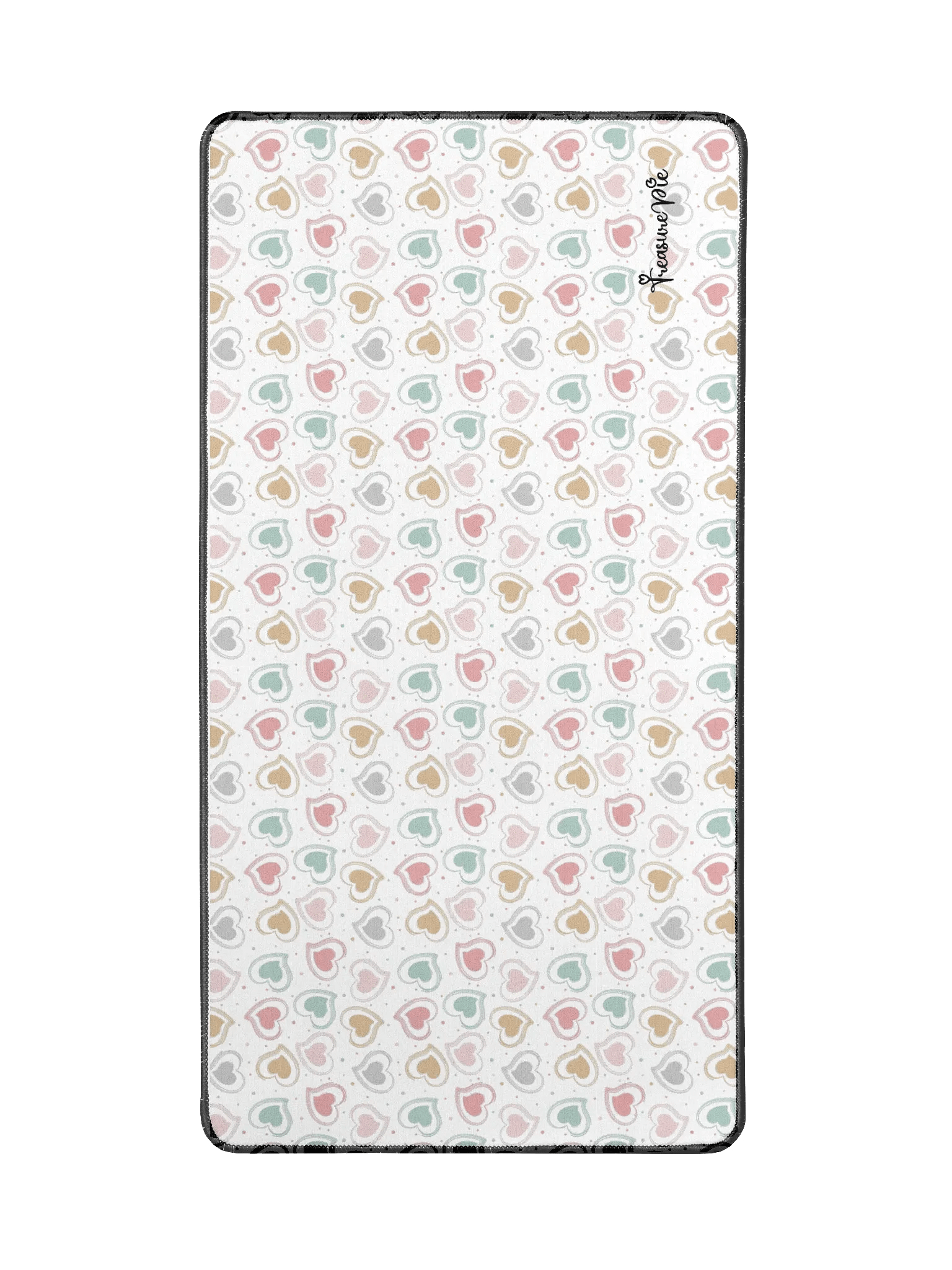 Colorful Pastel Hearts Desk Mat by Treasure Pie product image (2)