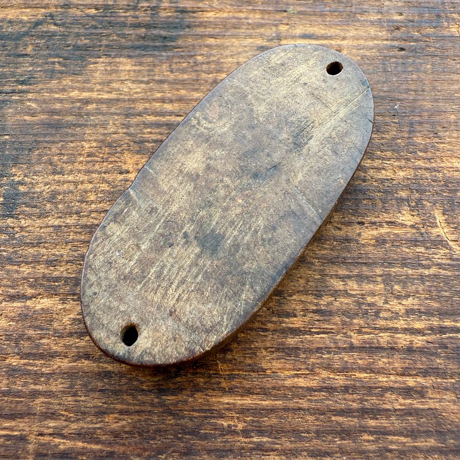 🎎 Mid-Showa Japanese Brass Fusuma Pull with Stylized Etching – Japan Antique Roadshow product image (7)