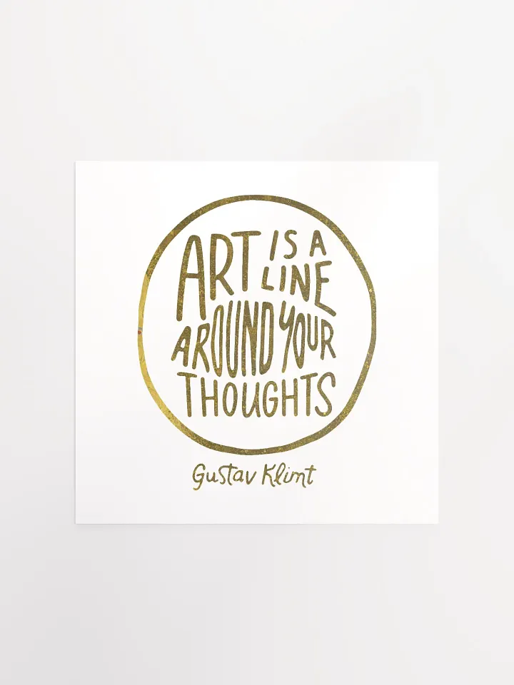 Gustav Klimt: "Art Is A Line" Quote - Print product image (1)