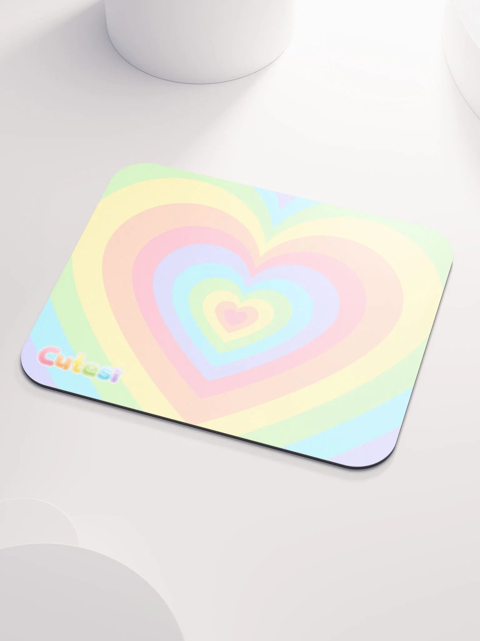 Cutesi Rainbow Heart Small Desk Mat product image (3)