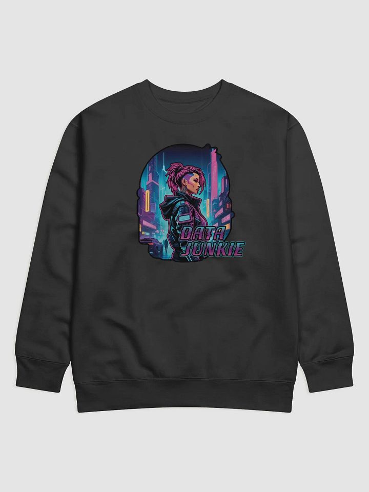 Neon Data Junkie Cyberpunk Sweatshirt product image (1)