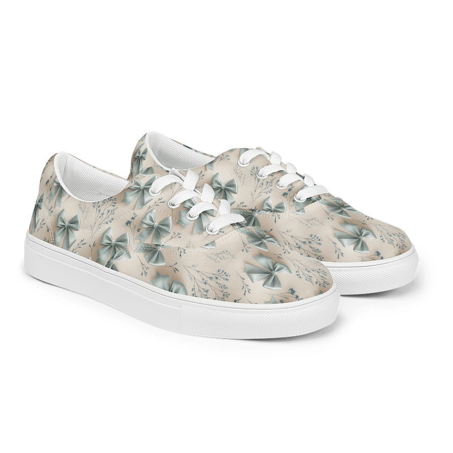 Women's Lace-Up Canvas Shoes – Something Blue Bows product image (3)