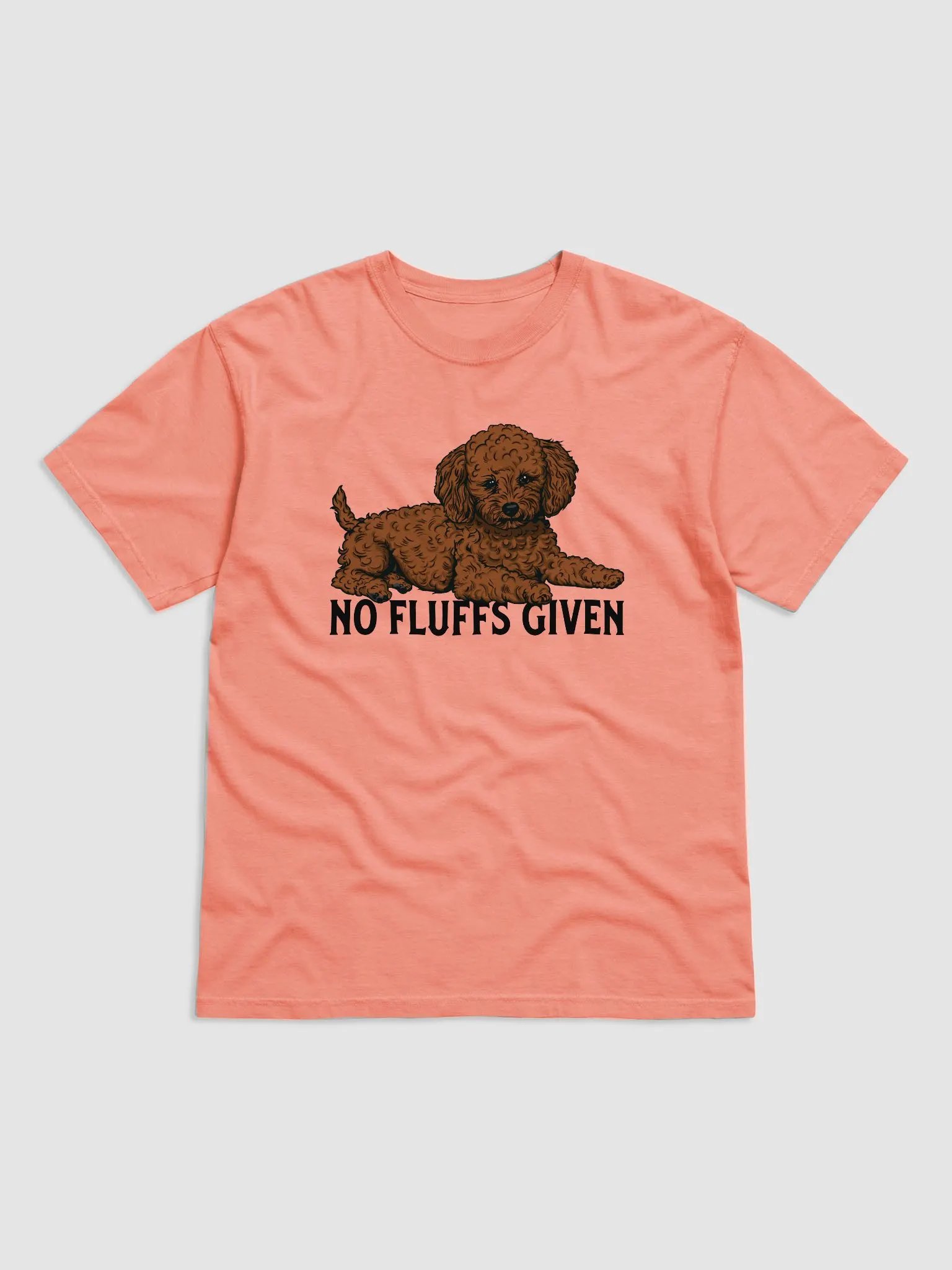 No Fluffs Given T-Shirt of a Toy Poodle(Brown) | Funny T-Shirt for Poodle Paw-rents product image (27)