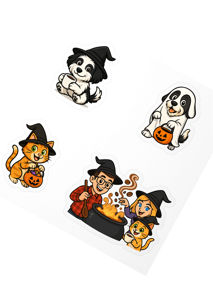 Witchy Halloween Kiss Cut Stickers Set product image (2)