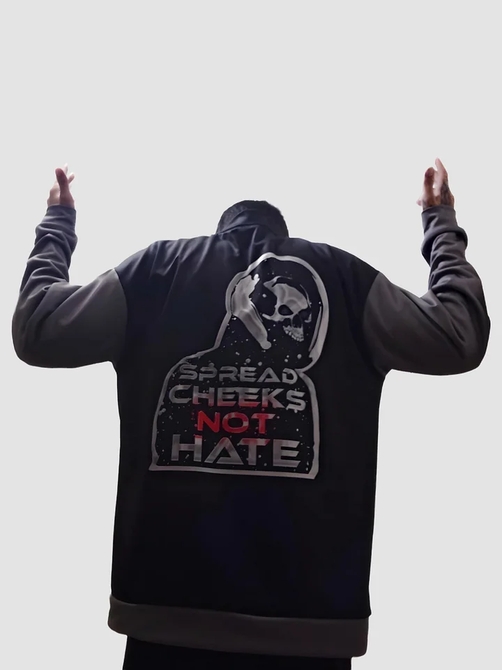Spread Cheeks NOT Hate Grey Sleeves Bomber Jacket product image (2)