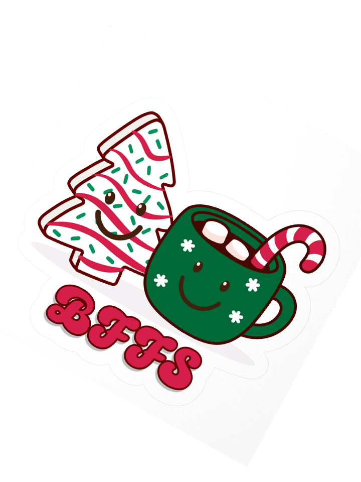Christmas Cake and Hot Cocoa BFFs Sticker product image (2)