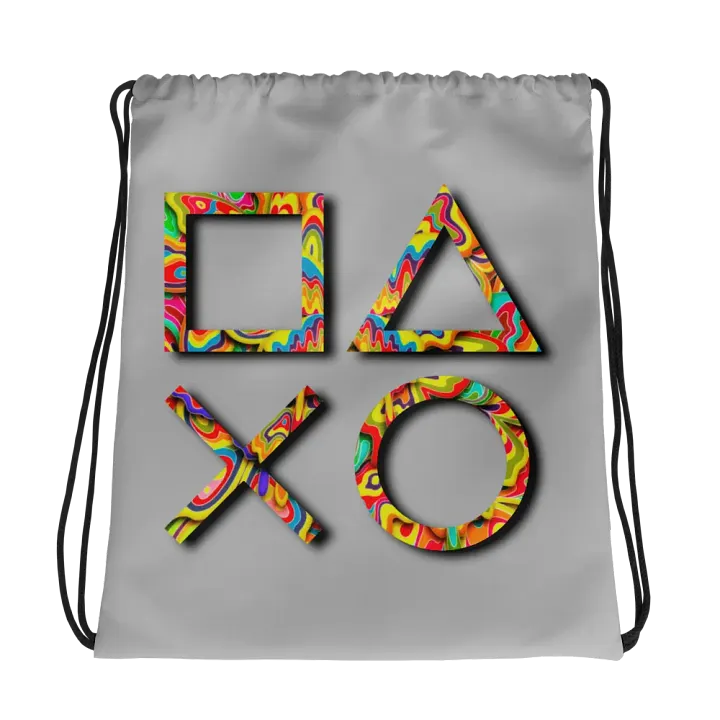 Playstation Drippy Symbols Cinch Bag product image (1)