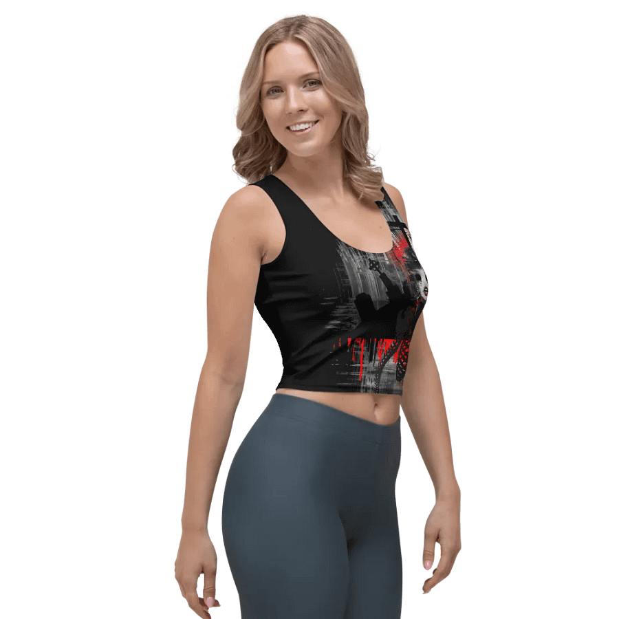 Gothic Blood Crown All-Over Crop Top product image (4)