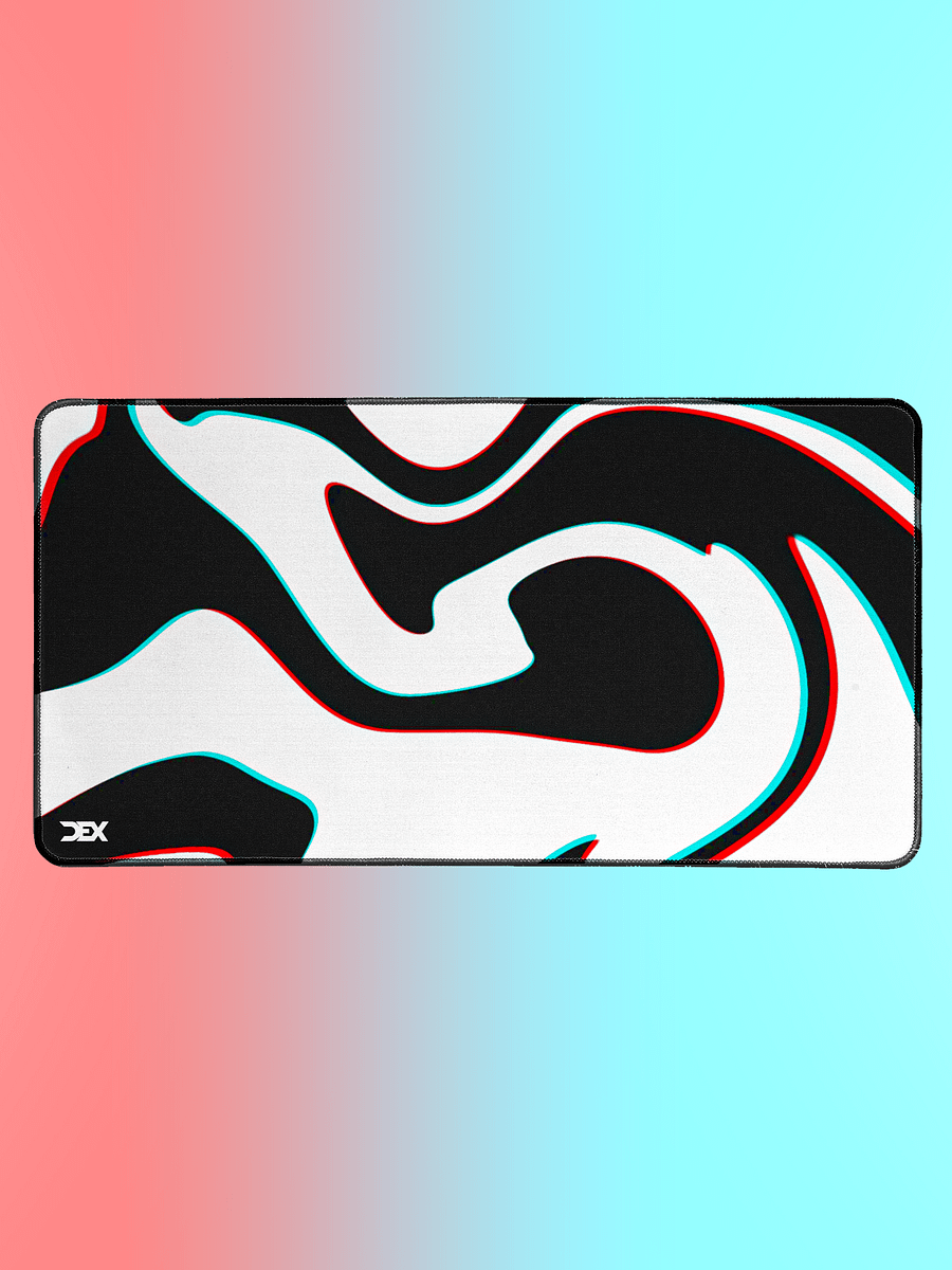 Chromatic Abberation Desk Mat - "Crimson Moon" product image (1)