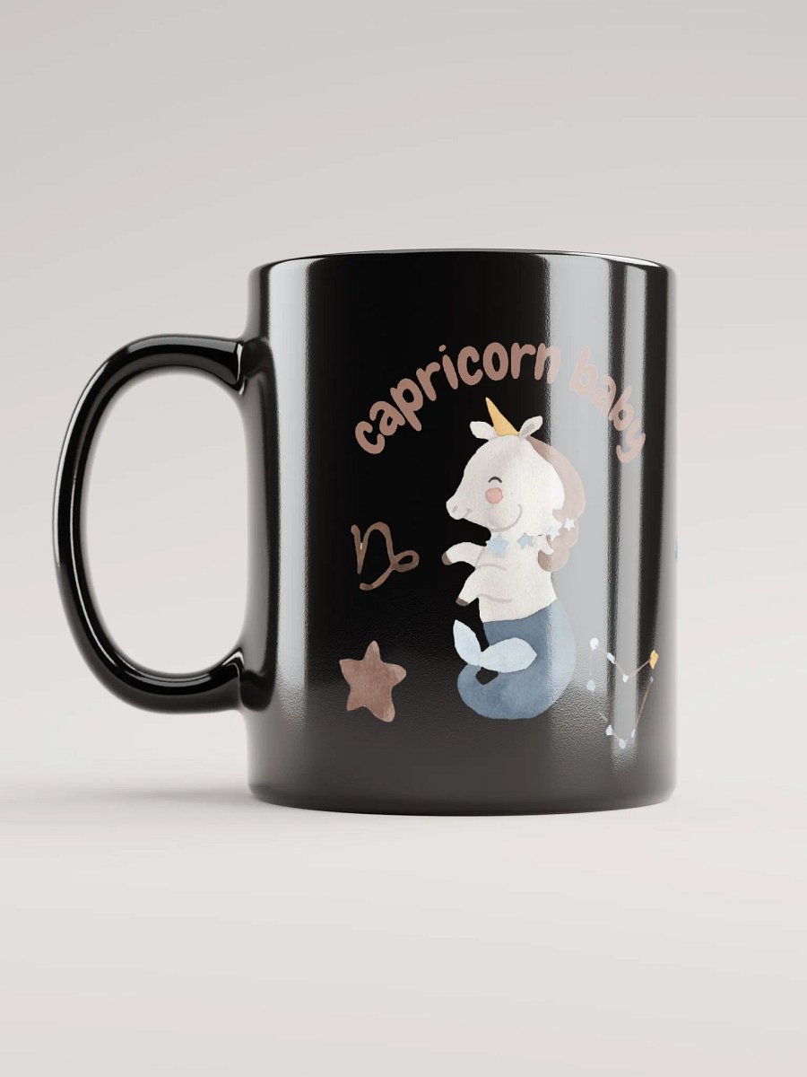 Capricorn Baby December 22 – January 19 BLACK GLOSSY MUG Baby Gift, New Baby Gift, Fun Astrology Gift product image (11)