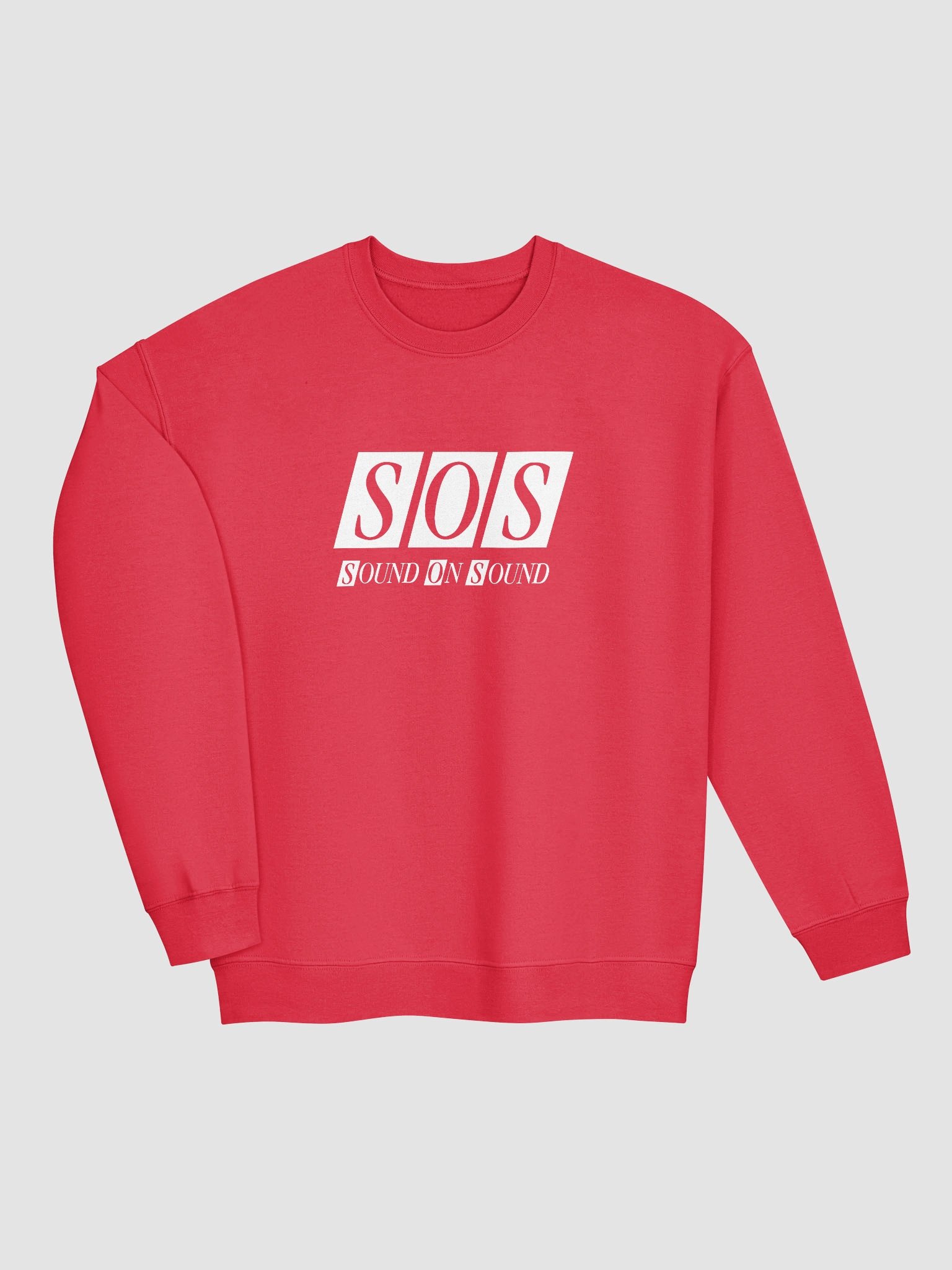Red Sweatshirt – White SOS Logo product image (3)