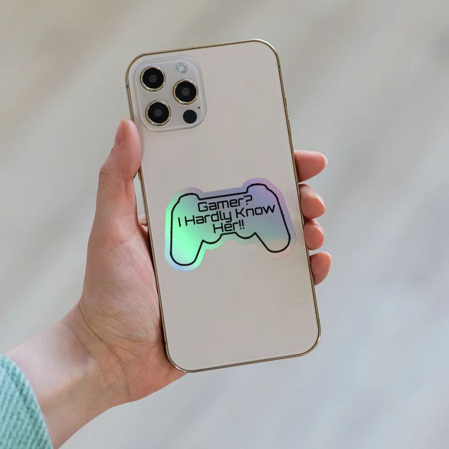 Gamer, I Hardly Know Her Sticker Holographic product image (8)