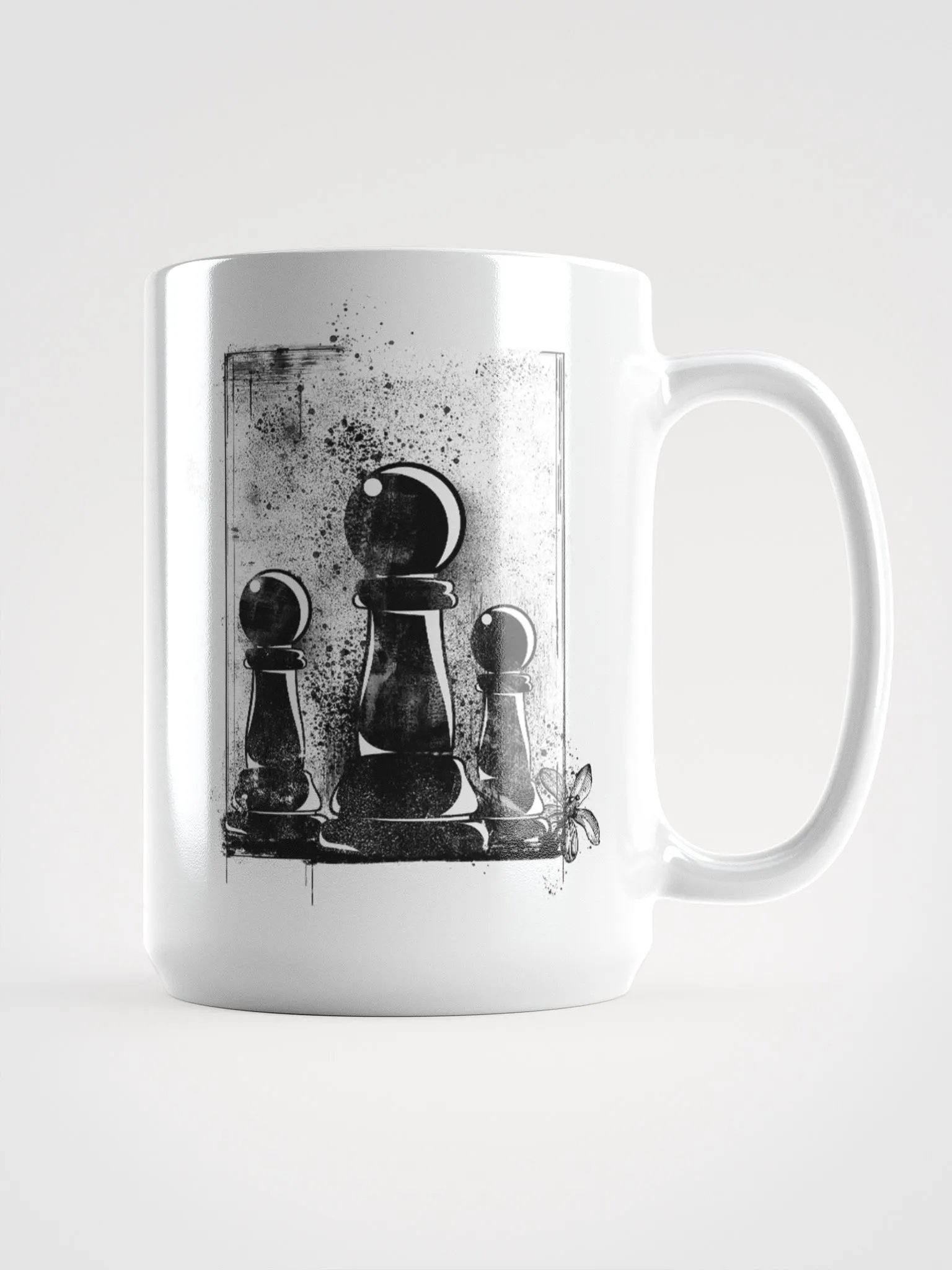 Grunge Chess: Pawn Trio 15 oz. mug product image (1)