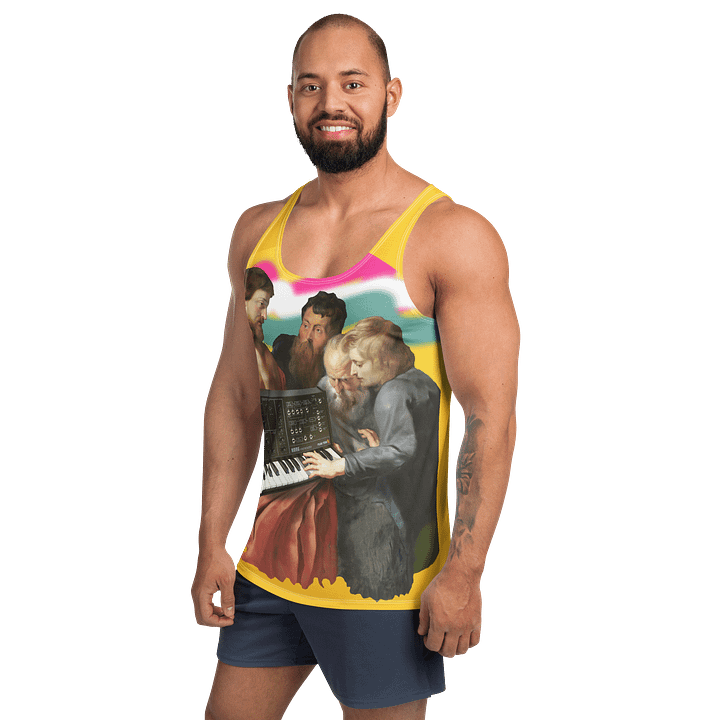 He died for our synths, by Frank Fonik (Korg MS 10), classic synth Tribute, Regular fit Tank Top product image (2)