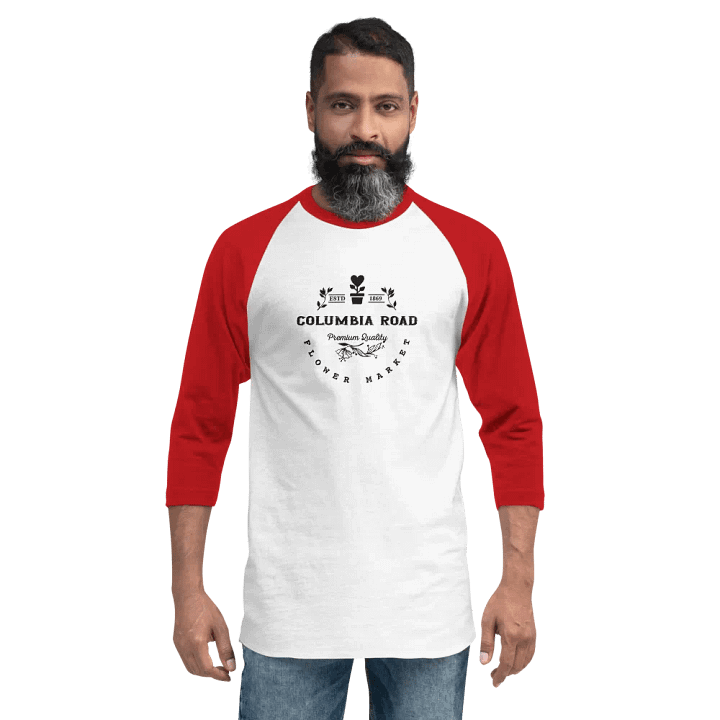Columbia Road Market 3/4 Sleeve Raglan Tee (White) product image (2)