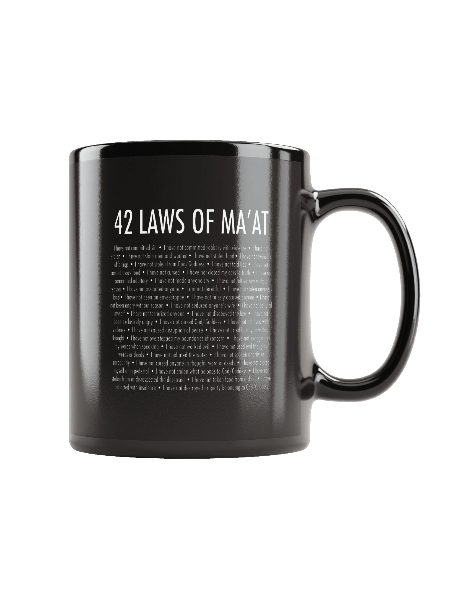 42 LAWS OF MA'AT - Black Mug product image (1)