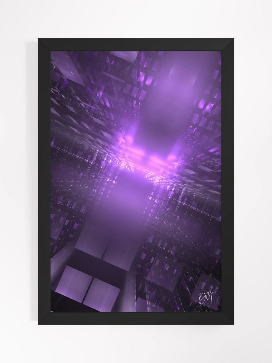 Purple CityScape - Framed Matte Poster product image (1)