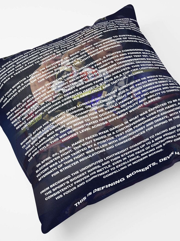 Defining Moments | Devin Haney Throw Pillow product image (2)