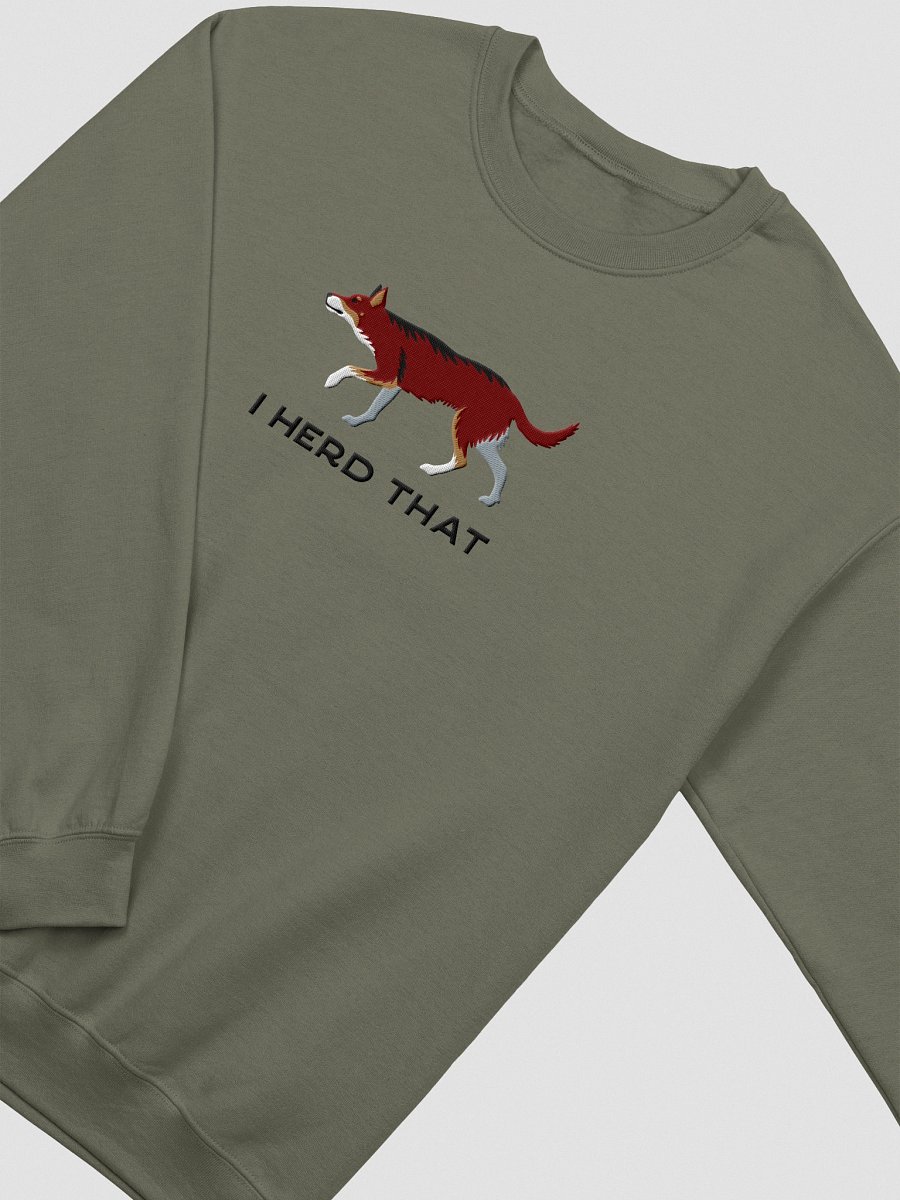 I Herd That Sweatshirt (Embroidered) of an Australian Kelpie(Brown Tricolor) product image (3)