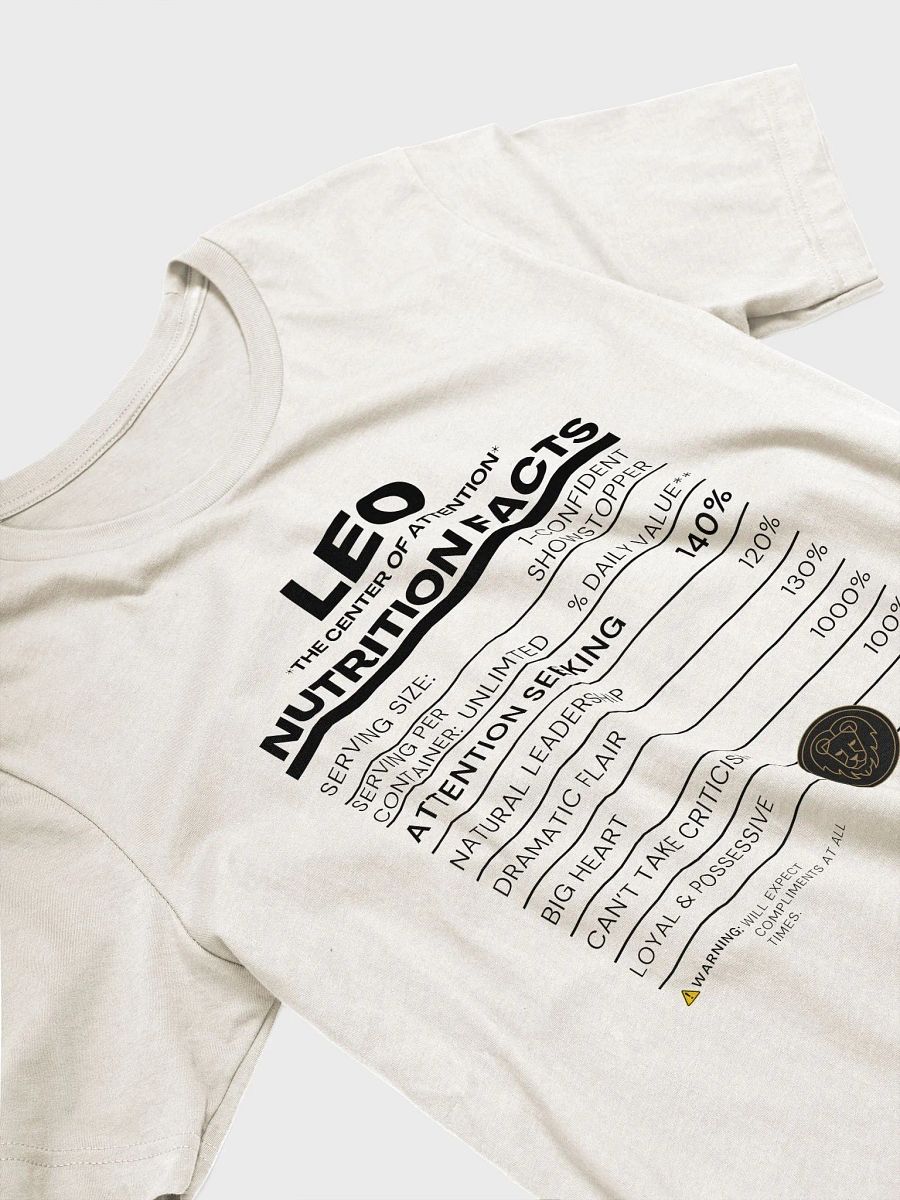 Leo Nutrition Facts T-Shirt product image (6)