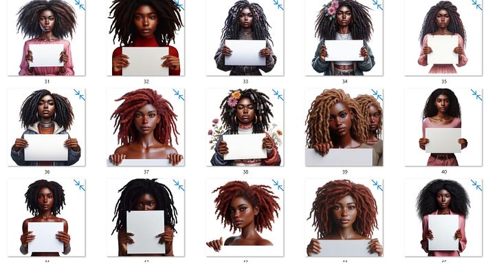 Leave A Sign | Clip Art Collection | African American Women Clip Art product image (2)