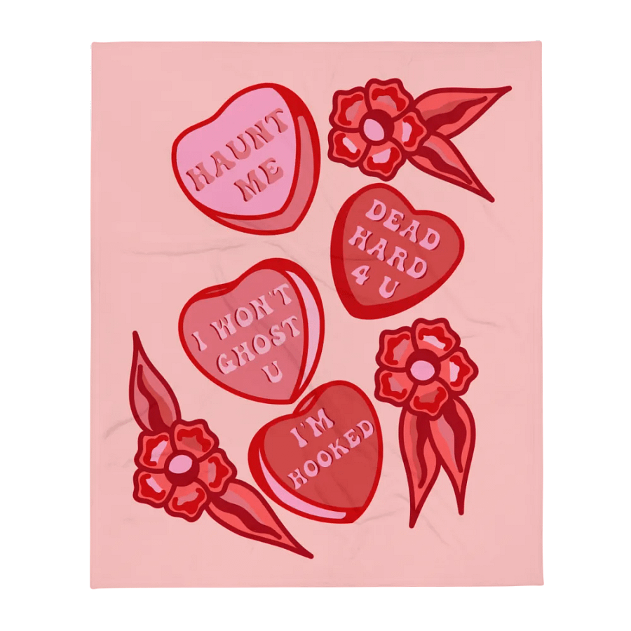 Candy Hearts Throw Blanket product image (1)