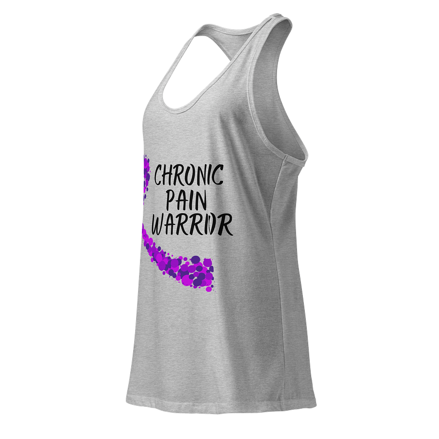 Chronic Pain Warrior Bubble Awareness Ribbon (Black Print) Racerback tank top (Women's) product image (12)