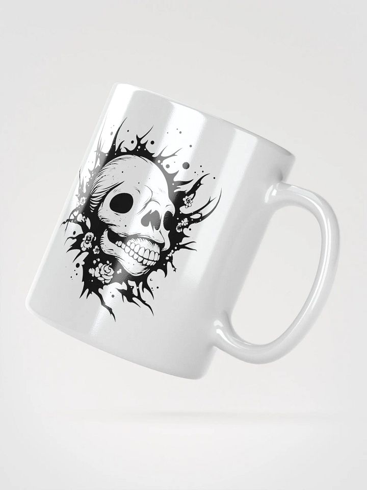 Skull with Floral Pattern Two-Tone Coffee Mug product image (4)