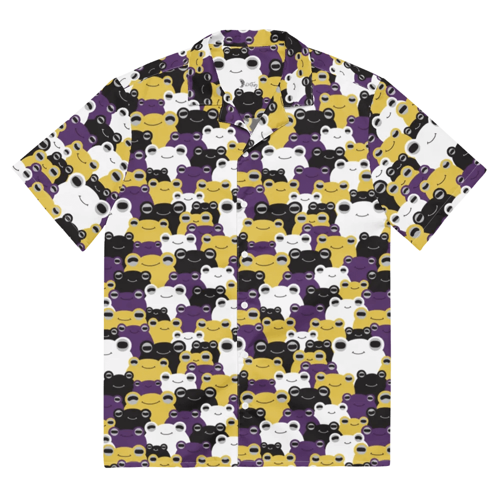 Frog-waiian Shirt Nonbinary Flag Colors product image (2)