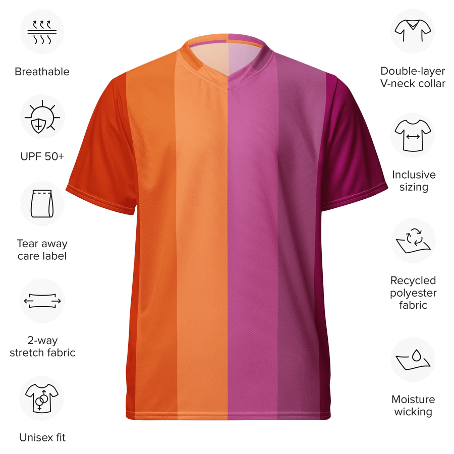 Lesbian Pride Flag - All-Over Print Jersey product image (8)