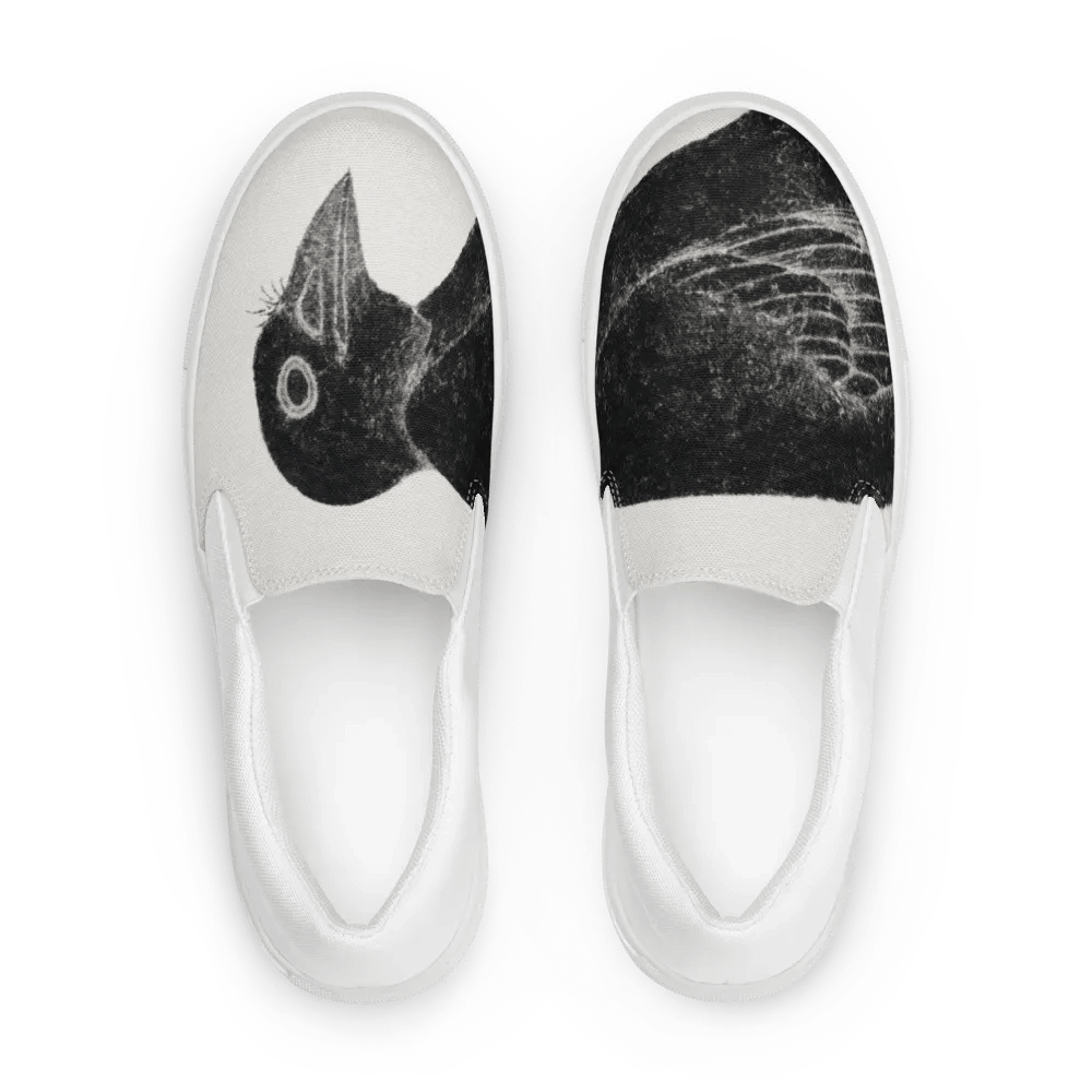 Black and White Men's Slip on Shoes 008 product image (1)