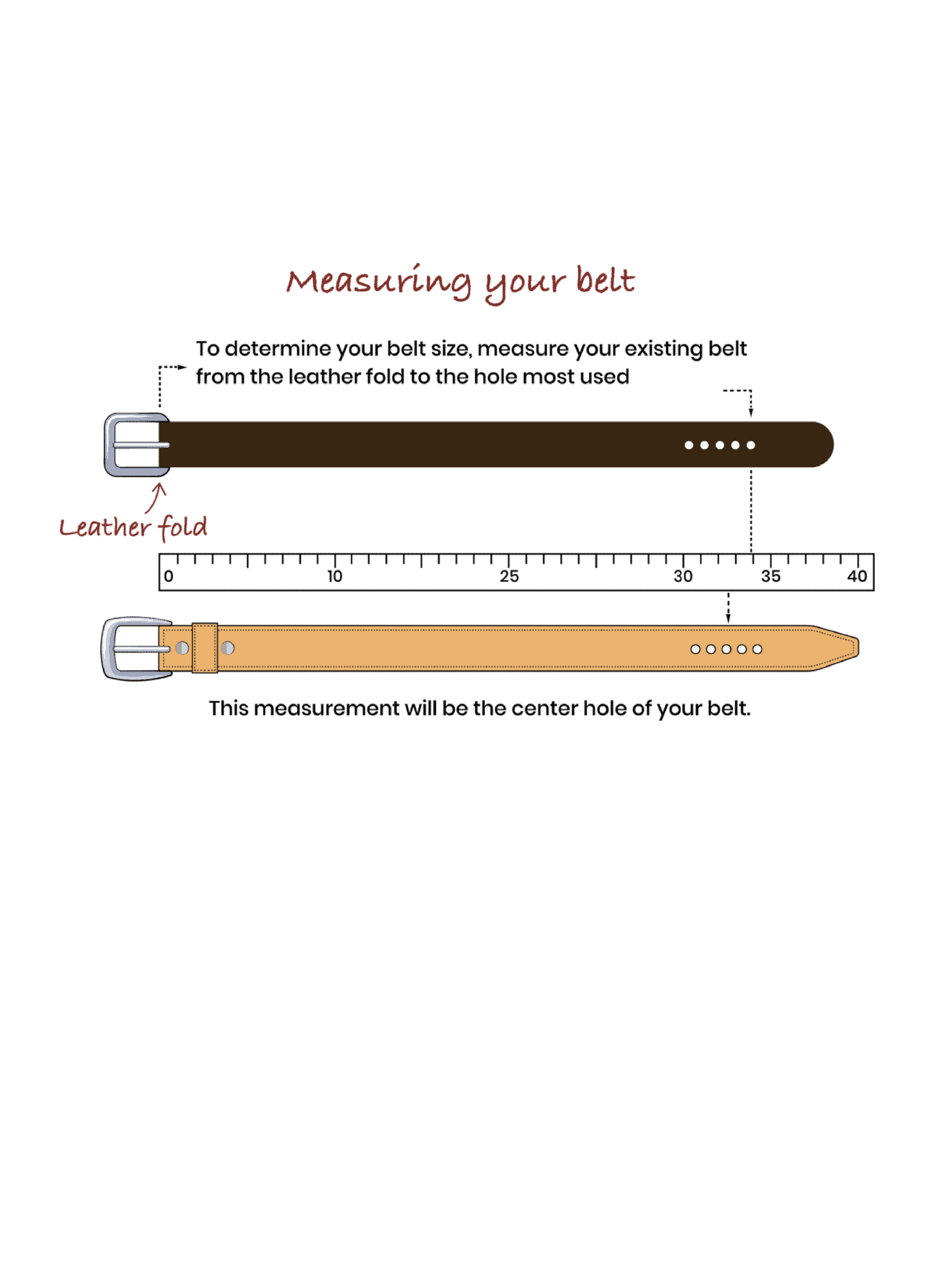 Natural Leather Brass Belt product image (3)