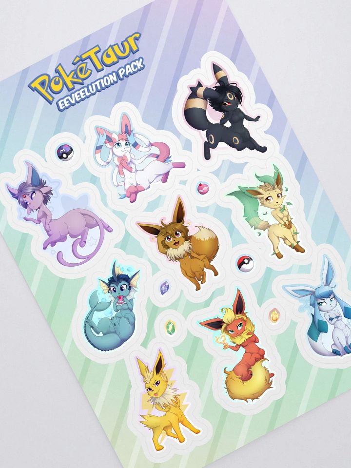 PokéTaur Eeveelution Sticker Pack product image (1)
