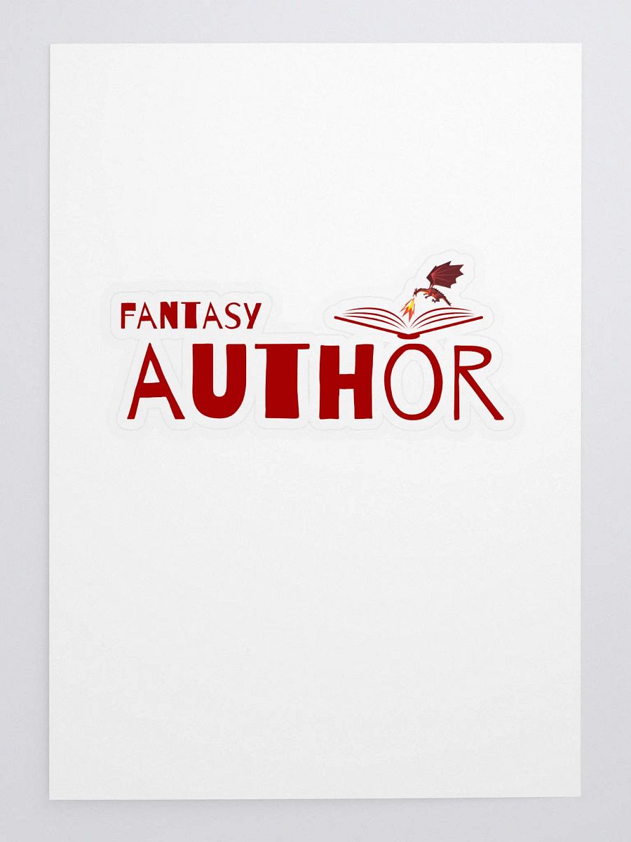 Fantasy Author Sticker - red text product image (3)