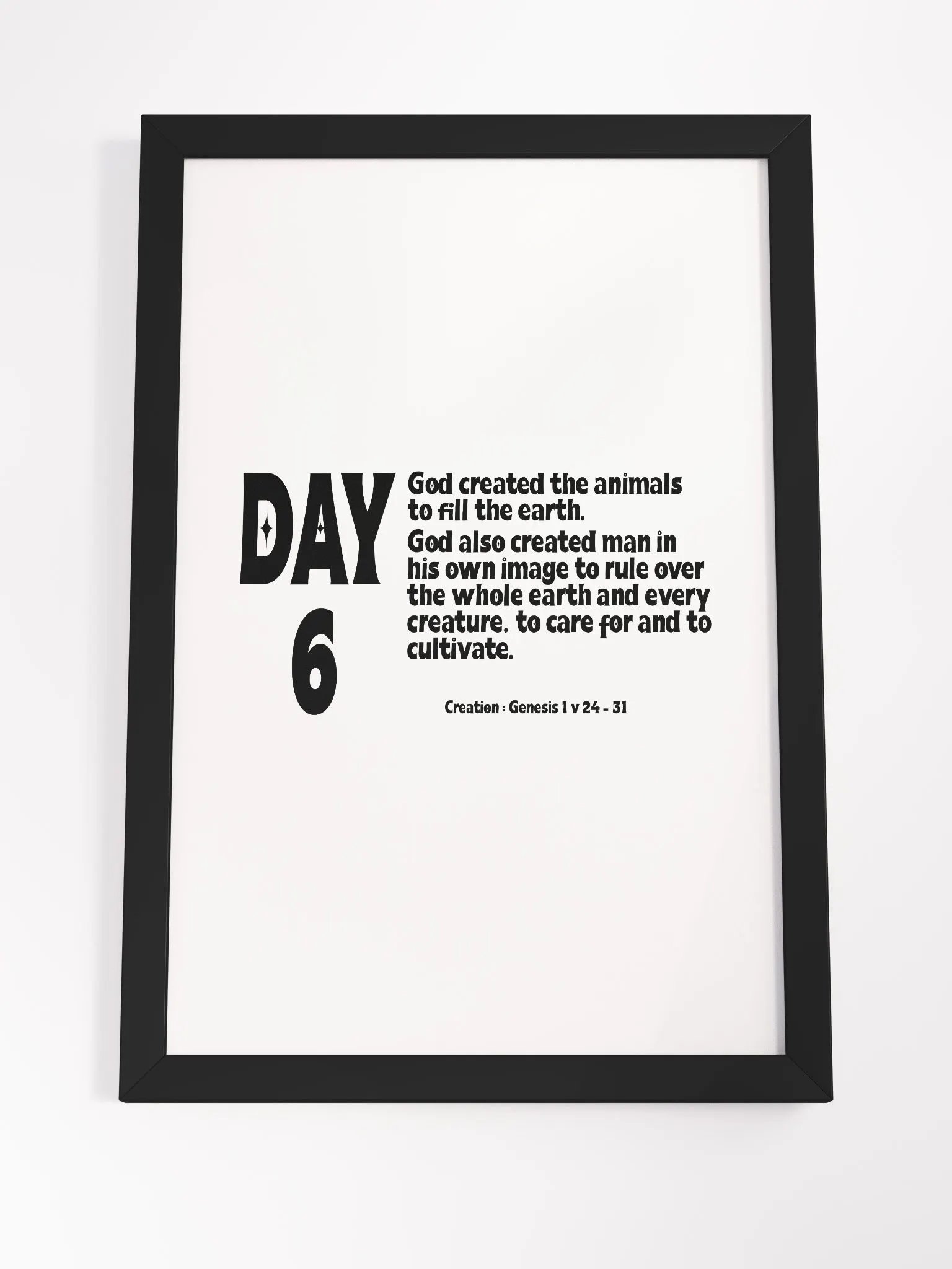 CREATION: DAY 6 Christian, Jesus, faith, God, Bible, Christianity, Jesus Christ, religion, Bible Verse, Love product image (7)