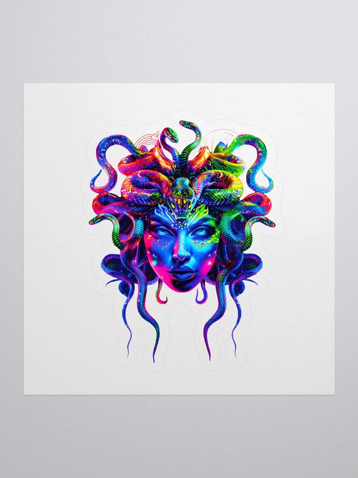 Neon Medusa Kiss Cut Stickers product image (1)