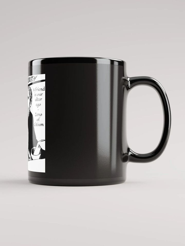 Stoic Youth Zeno of Citium quote Black Glossy Mug product image (2)