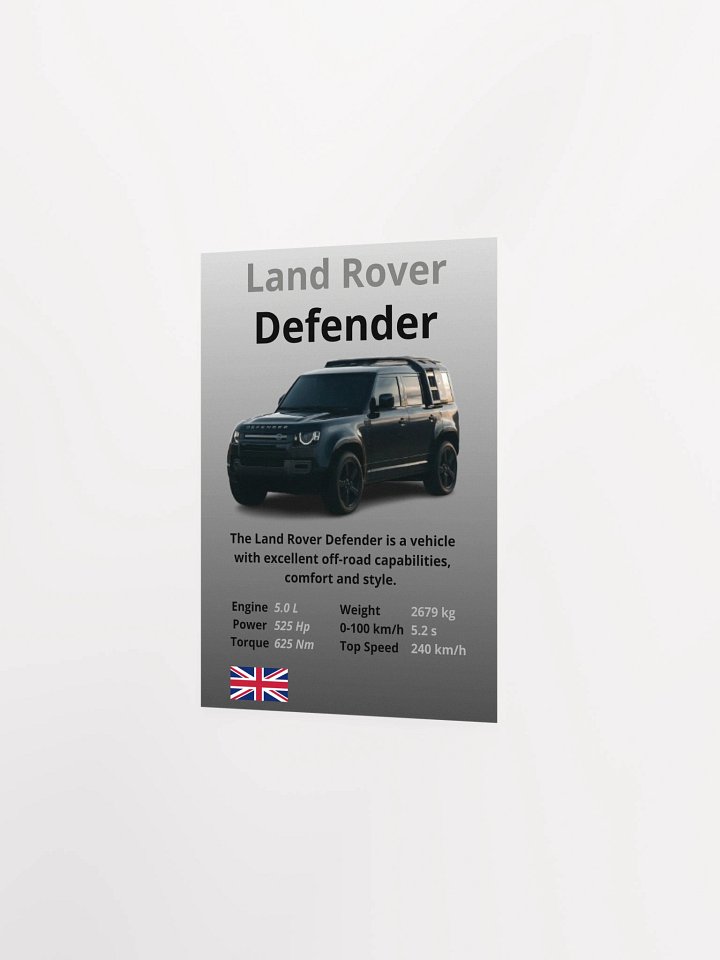Land Rover Defender Wall Poster Without A Frame product image (8)