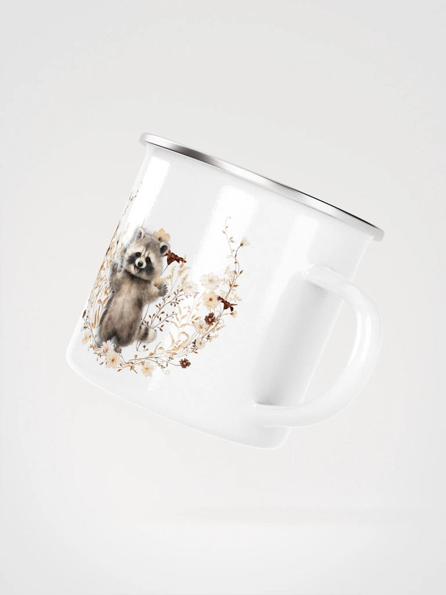 Autumn Raccoon Adventure Enamel Mug - Waschbär Tasse Emaille product image (4)